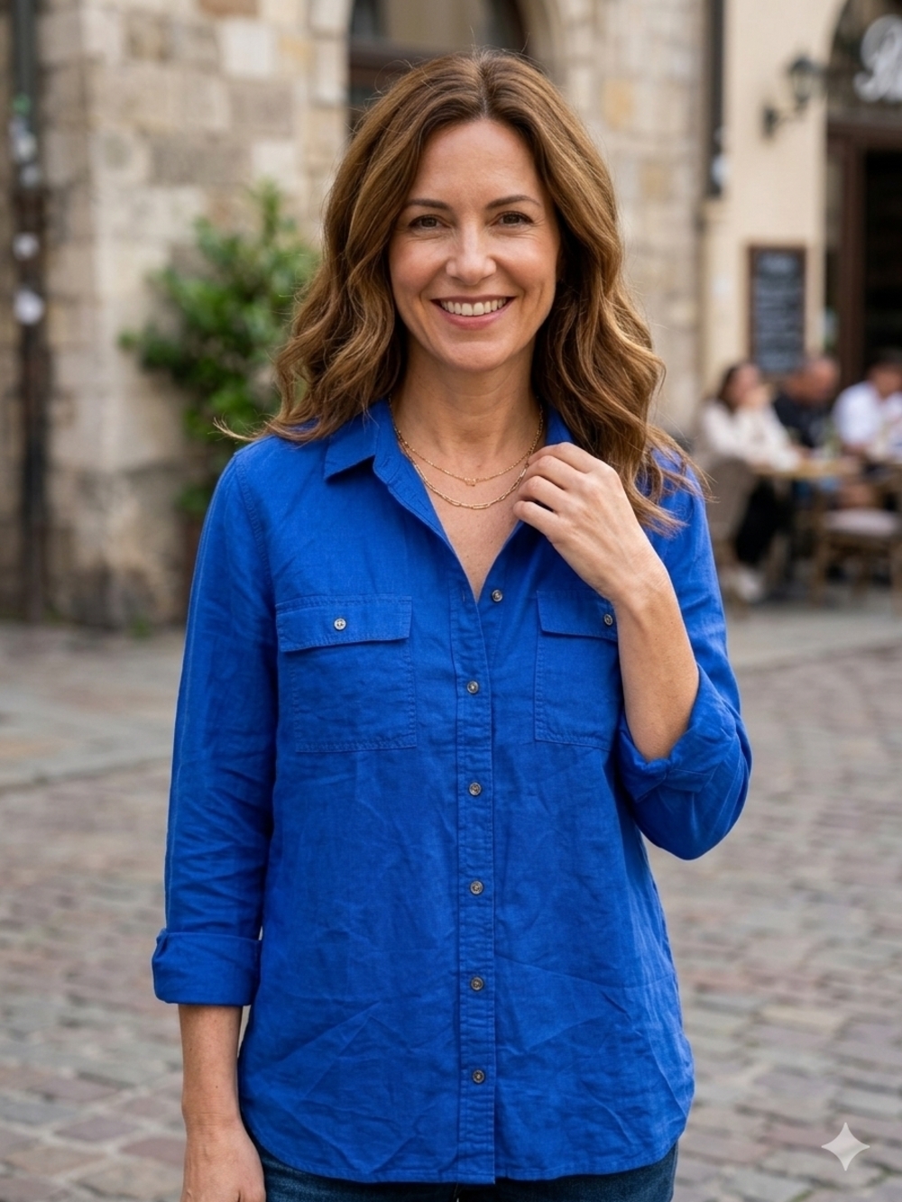 J. Crew Women's Cobalt Button-Down Shirt